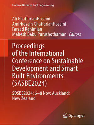 cover image of Proceedings of the International Conference on Smart and Sustainable Built Environment (SASBE 2024)